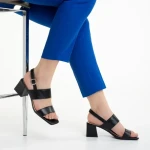 Sandale dama negre din piele ecologica Antanina