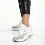 Pantofi sport dama gri cu alb din material textil Rama