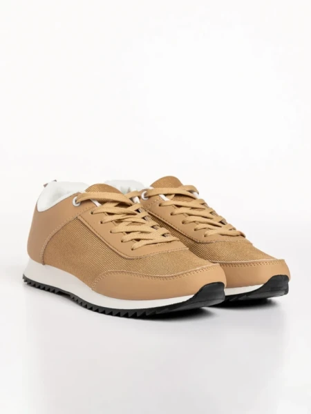 Pantofi sport barbati camel din piele ecologica si material textil Zander