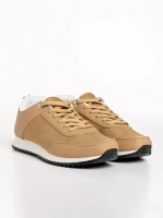 Pantofi sport barbati camel din piele ecologica si material textil Zander