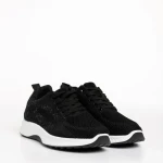 Pantofi sport barbati negri din material textil Sabino