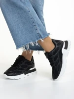 Pantofi sport dama negri din material textil Wera