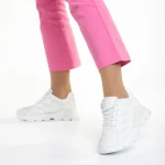Pantofi sport dama albi din material textil Wera