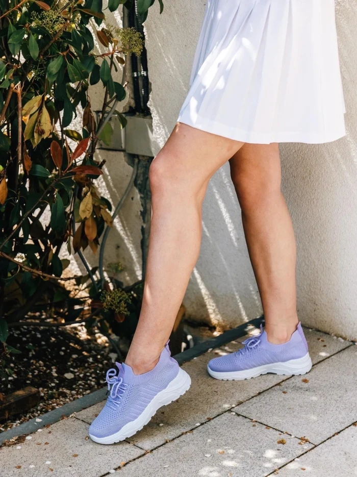 Pantofi sport dama mov din material textil Velia