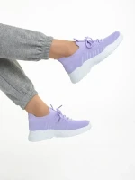 Pantofi sport dama mov din material textil Velia