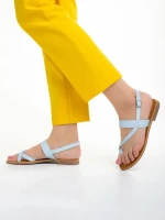 Sandale dama albastre din piele ecologica Tamsin