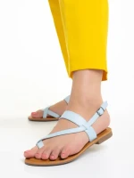 Sandale dama albastre din piele ecologica Tamsin