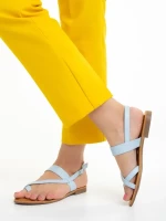 Sandale dama albastre din piele ecologica Tamsin