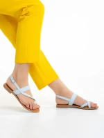 Sandale dama albastre din piele ecologica Tamsin