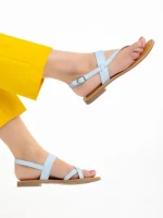 Sandale dama albastre din piele ecologica Tamsin