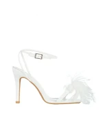 Sandale dama albe din piele ecologica Jonie