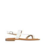Sandale dama albe din piele ecologica Tamsin