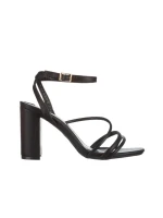 Sandale dama negre din piele ecologica Meggy