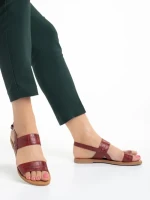 Sandale dama rosii din piele ecologica Marita