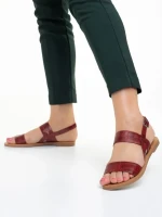 Sandale dama rosii din piele ecologica Marita