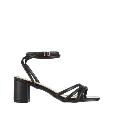 Sandale dama negre din piele ecologica Mariya