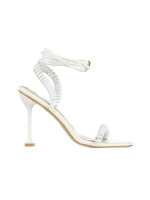 Sandale dama albe din piele ecologica Kanata