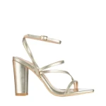 Sandale dama aurii din piele ecologica Roksana