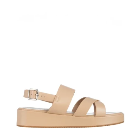 Sandale dama bej din piele ecologica Eirene
