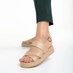 Sandale dama bej din piele ecologica Eirene