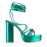 Sandale dama verzi din piele ecologica Dimitra