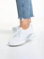 Pantofi sport dama albi din material textil Matrona