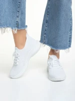 Pantofi sport dama albi din material textil Matrona