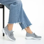 Pantofi sport dama gri din material textil Matrona