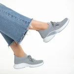 Pantofi sport dama gri din material textil Matrona
