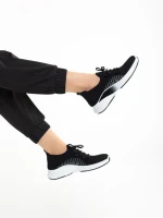 Pantofi sport dama negri din material textil Matrona