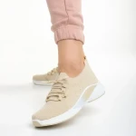 Pantofi sport dama bej din material textil Matrona