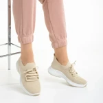 Pantofi sport dama bej din material textil Matrona
