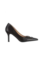 Pantofi dama negri cu toc din piele ecologica Katla