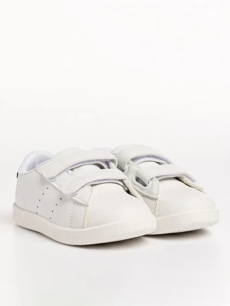 Pantofi sport copii albi cu navy din piele ecologica Barney