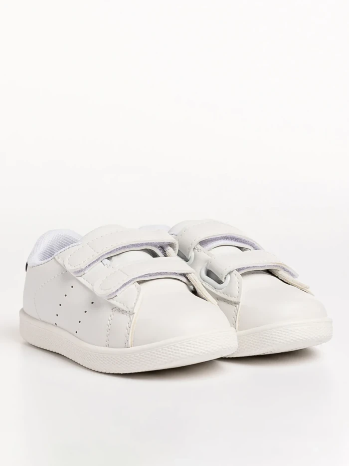 Pantofi sport copii albi cu navy din piele ecologica Barney