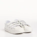 Pantofi sport copii albi cu verde din piele ecologica Barney