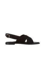 Sandale dama Girlhood negre din piele intoarsa Alvina