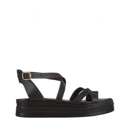 Sandale dama Girlhood negre din piele naturala Areti