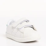 Pantofi sport copii albi cu verde din piele ecologica Barney