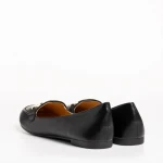 Mocasini dama negri din piele ecologica Aelia