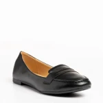 Mocasini dama negri din piele ecologica Adelais