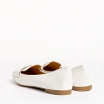 Mocasini dama albi din piele ecologica Adelais