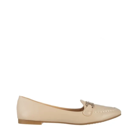Mocasini dama bej din piele ecologica Aelia