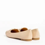 Mocasini dama bej din piele ecologica Aelia