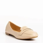Mocasini dama bej din piele ecologica Adelais