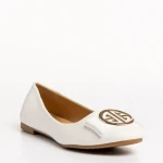 Balerini dama albi din piele ecologica Aelita