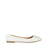 Balerini dama albi din piele ecologica Aelita