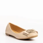 Balerini dama bej din piele ecologica Aelita