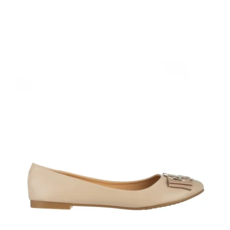 Balerini dama bej din piele ecologica Aelita