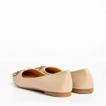 Balerini dama bej din piele ecologica Aelita